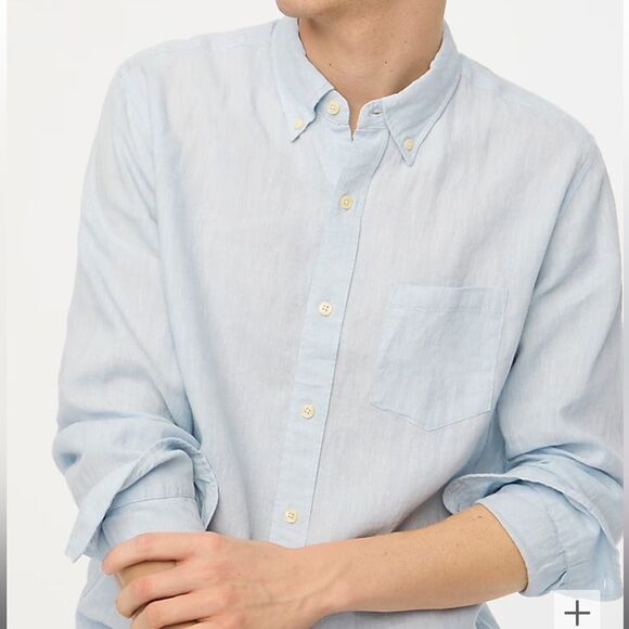 J. Crew Factory Classic linen-blend shirt - Picture 2 of 7